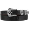 Tony Lama Men's Black Croc Print Western Belt -Western Cowboy Store 162673 default l