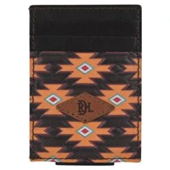 Mens Red Dirt Hat Co Card Case W/magnet Clip Southwest Pattern