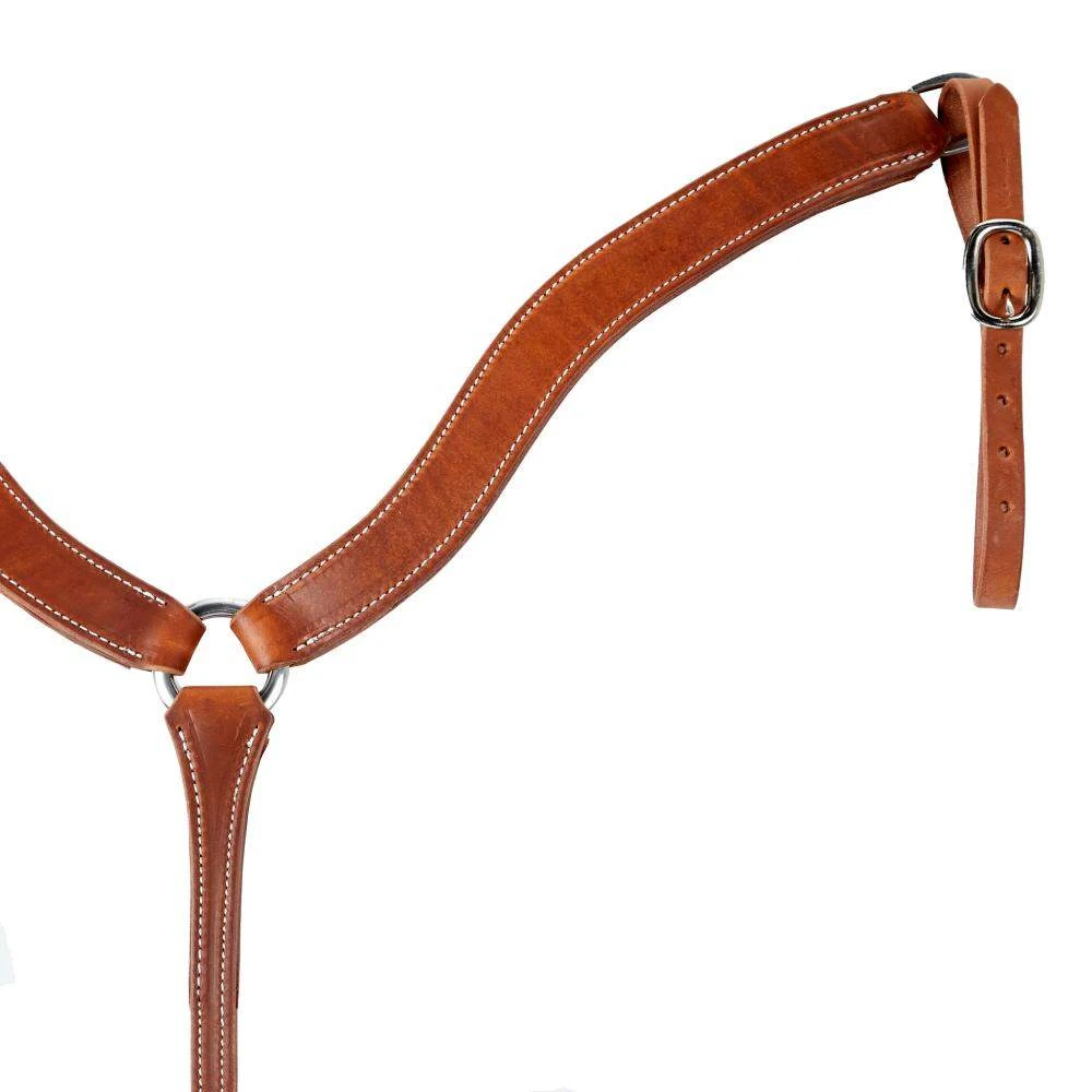 Cowperson Tack 1 3/4in. Oiled Harness Leather Contoured Breast Collar 3 Cowperson Tack 1 3/4in. Oiled Harness Leather Contoured Breast Collar