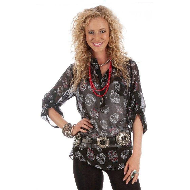 Gem Dandy Accessories Women's Black Cross Concho Belt 4 Gem Dandy Accessories Women's Black Cross Concho Belt - Image 2