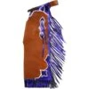 Saddle Barn Tack Youth Contender Tan And Purple Chaps -Western Cowboy Store 19387 default l