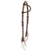 NRS Slip Ear Chocolate Roughtout Headstall With Tan Buckstitch -Western Cowboy Store 200426 599355