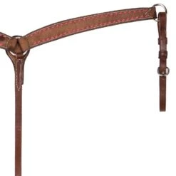 NRS 1-3/4in Pink Buckstitch Chocolate Roughout Breast Collar
