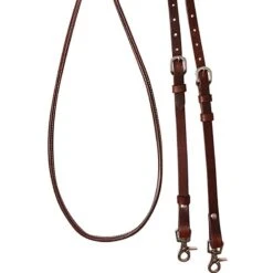 Cashel Company 8 Foot Adjustable Reins W/Rawhide Trim