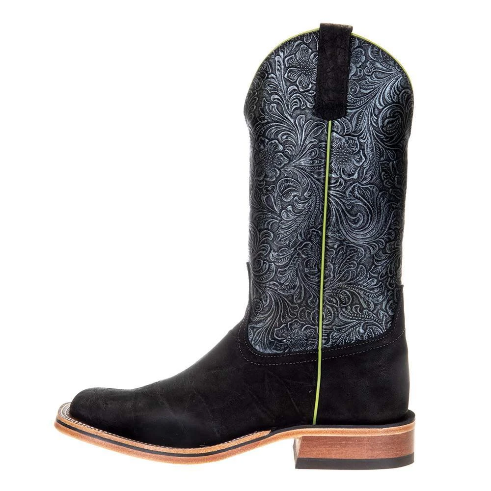 Anderson Bean Men's Anderson Bean Black Buffed Elephant 13in. Silver Tongue Western Tool Square Toe Boots 5 Anderson Bean Men's Anderson Bean Black Buffed Elephant 13in. Silver Tongue Western Tool Square Toe Boots - Image 3