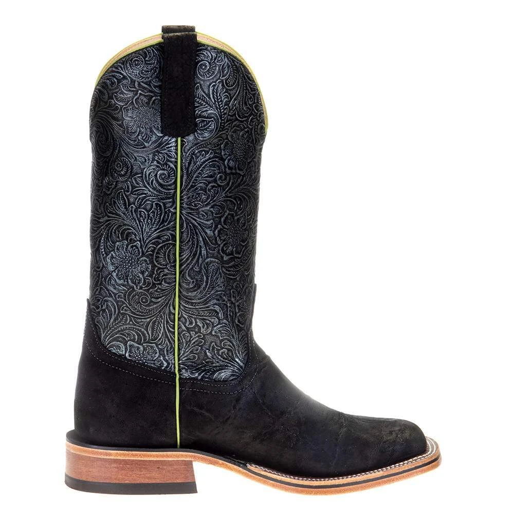 Anderson Bean Men's Anderson Bean Black Buffed Elephant 13in. Silver Tongue Western Tool Square Toe Boots 7 Anderson Bean Men's Anderson Bean Black Buffed Elephant 13in. Silver Tongue Western Tool Square Toe Boots - Image 5