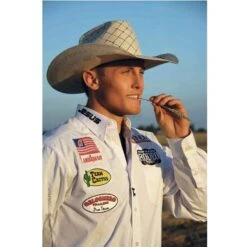 American Hats 5050 Sand Patchwork 4 1/4in Brim Open Crown Straw Cowboy Hat -Western Cowboy Store 5050S2CCHOC42 style 20shot