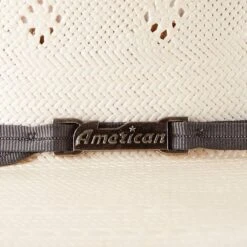 American Hats AHC 5200 2 Cord Steel 4 1/4in. Brim Open Crown Straw Cowboy Hat -Western Cowboy Store 5200S2CSTEL42 3