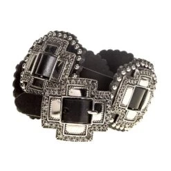 Gem Dandy Accessories Women's Black Cross Concho Belt 9 Gem Dandy Accessories Women's Black Cross Concho Belt -Western Cowboy Store 5406790 1