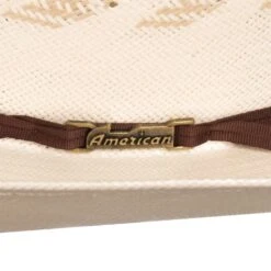 American Hats Ivory And Tan Wide Vent 4 1/4in. Brim Round Oval Straw Cowboy Hat -Western Cowboy Store 6300S2CCHOC42RO 31