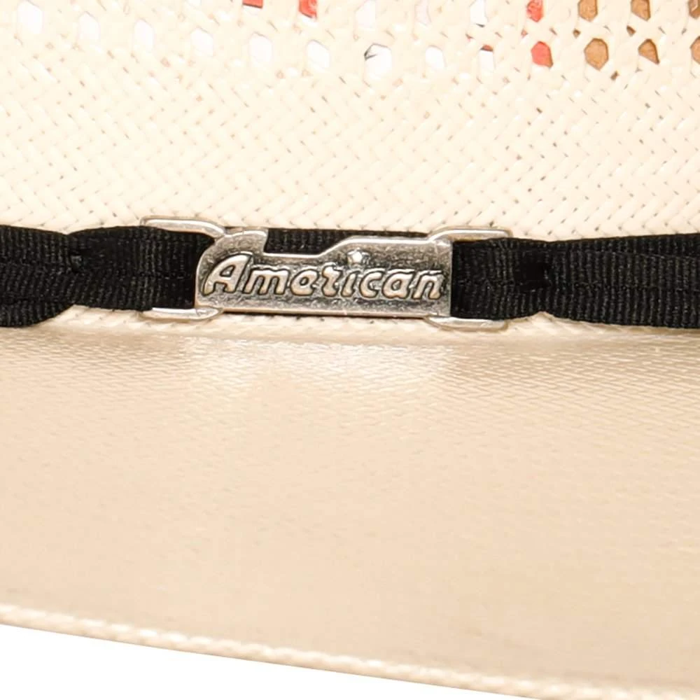 American Hats Triple Fancy Vented Ivory 5in. Brim Straw Hat 6 American Hats Triple Fancy Vented Ivory 5in. Brim Straw Hat - Image 4