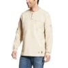 Ariat Men's Flame Resistant Sand Air Crew Long Sleeve Shirt -Western Cowboy Store 92637 default l