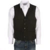 Wyoming Traders Men's Black Buffalo Leather Vest -Western Cowboy Store 94105 default l