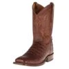Tony Lama Men's Cognac Horn Back Caiman Square Toe Cowboy Boots -Western Cowboy Store 97572 default l
