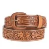 Vogt Silversmiths 1.5in. Russet Sheridan Floral Tooled Belt -Western Cowboy Store 98126 default l