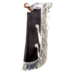 Saddle Barn Tack Kids Black And Silver Rodeo Chaps