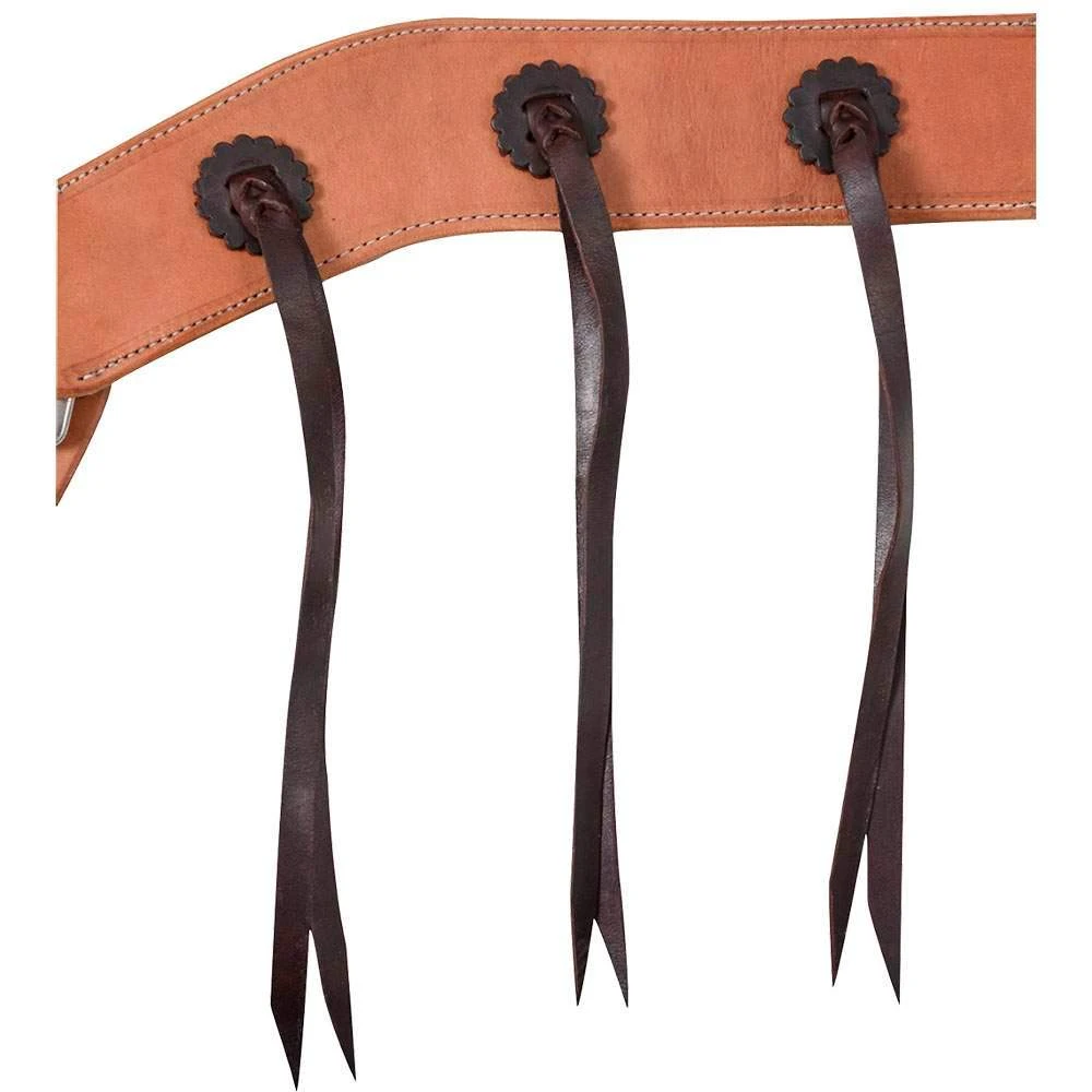 Martin Saddlery 2-3/4in Harness Leather Breast Collar W/Rosettes And Strings 4 Martin Saddlery 2-3/4in Harness Leather Breast Collar W/Rosettes And Strings - Image 2