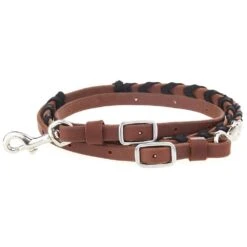 Martin Saddlery 3/4in Latigo Laced Barrel Rein -Western Cowboy Store BR58BLBLK