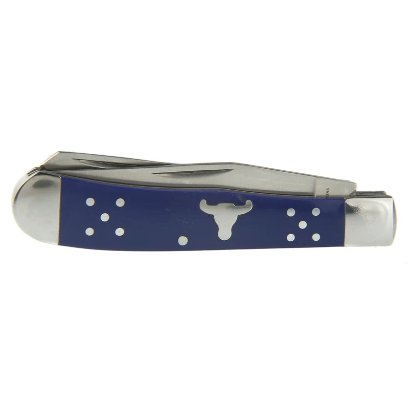 Cattlemans Cutlery Blue Trapper Pocket Knife 4 Cattlemans Cutlery Blue Trapper Pocket Knife - Image 2