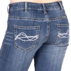 Cowgirl Tuff Co Women's Don't Fence Me In Jeans 10 Cowgirl Tuff Co Women's Don't Fence Me In Jeans -Western Cowboy Store FENCE 31