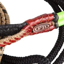 Fabio Riberio 7 Plait American Braided Bull Rope-Left Handed -Western Cowboy Store FR BR1 L blk lime 3