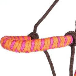 Classic Nylon Two Tone Rope Halter -Western Cowboy Store HALTER15 ORANGE FUCHIA 11