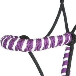 Classic Nylon Two Tone Rope Halter -Western Cowboy Store HALTER15 PURPLE WHITE 11