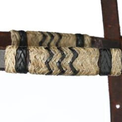 Martin Saddlery Rawhide Braided Browband Chocolate Headstall -Western Cowboy Store HB83SNT CHOCOLATE 3