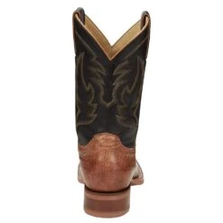 Justin Boots Men's Vintage Cognac Smooth Ostrich Cowboy Boot -Western Cowboy Store JE801 3