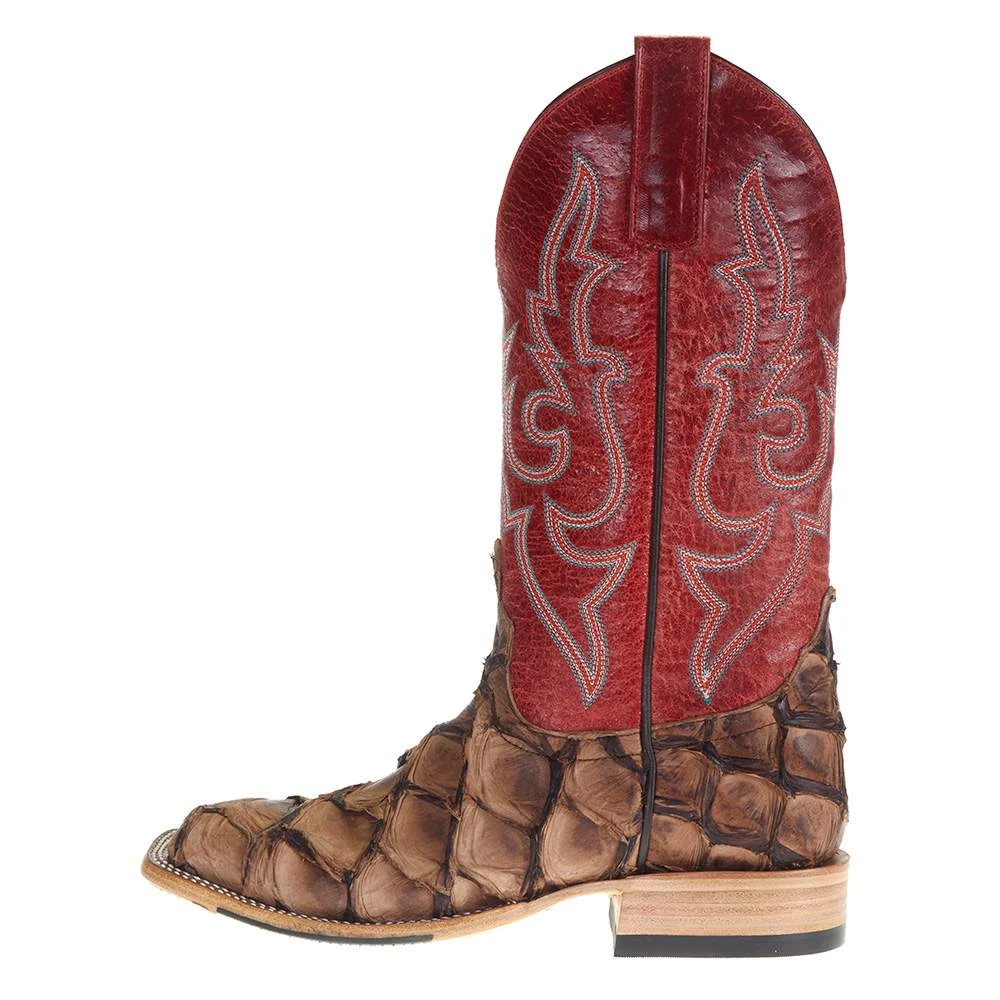 Macie Bean Women's Top Hand Tan Big Bass Red Top Cowgirl Boots 5 Macie Bean Women's Top Hand Tan Big Bass Red Top Cowgirl Boots - Image 3