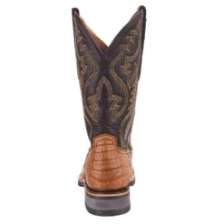 Lucchese Men's Lucchese Rudy Saddle Caiman 12in. Chocolate Cowhide Top Barn Boot -Western Cowboy Store M4554 3