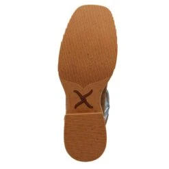 Twisted X Men's TechX 3 Chocolate Roughout 12in. Stormy Blue Top Square Toe -Western Cowboy Store MXTR002 06