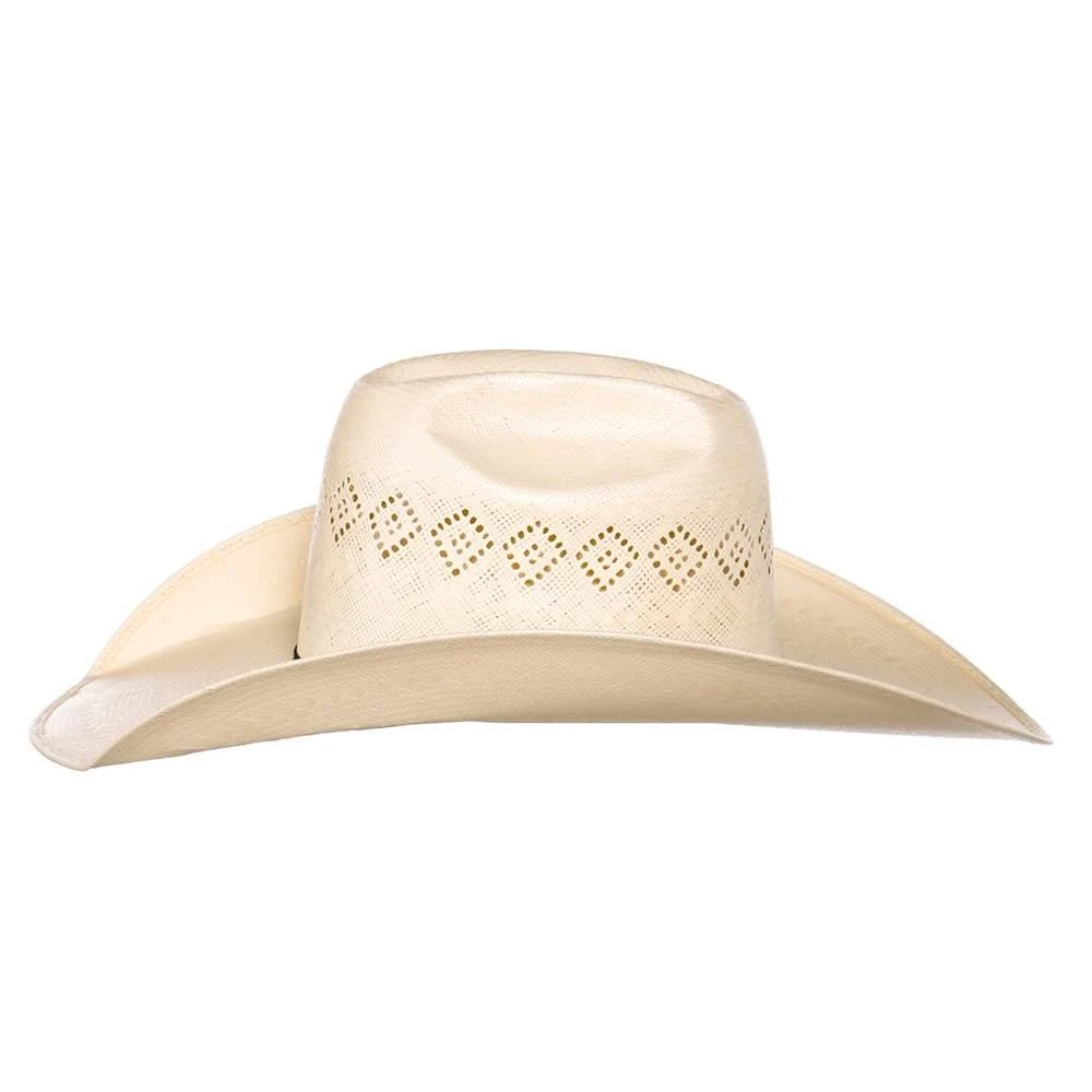 Rodeo King 24K Shantung Diamond 5in. Brim Open Crown Straw Hat 5 Rodeo King 24K Shantung Diamond 5in. Brim Open Crown Straw Hat - Image 3