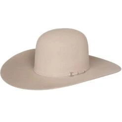 Rodeo King 7X Silver Belly Open Crown 4-1/2in. Brim Self Banded Felt Cowboy Hat -Western Cowboy Store RK450 4