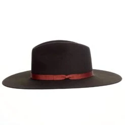 Rodeo King Moss Green Tracker 4in. Brim Flat Precreased Felt Fashion Hat -Western Cowboy Store RK461 3