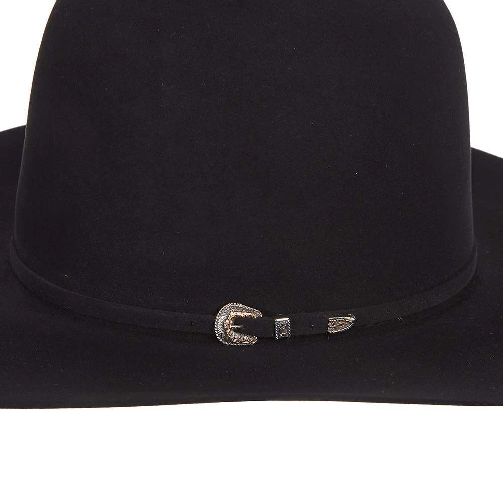 Rodeo King 100X Black 4 1/2in. Brim Felt Cowboy Hat 5 Rodeo King 100X Black 4 1/2in. Brim Felt Cowboy Hat - Image 3