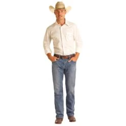 Rock N Roll Cowboy N Cowboy Mens Reflex EMB Straight Jeans -Western Cowboy Store RRMD0SR1FW 01