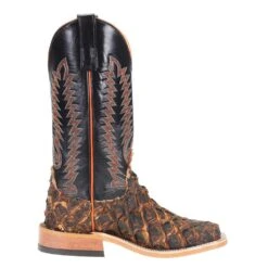 Anderson Bean Men's Rusty Crush Bass 13in. Black Aniline Top Square Toe -Western Cowboy Store S3018 4
