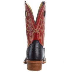 Tony Lama Men`s Arena Ronan Chocolate 11in. Crimson Cowhide Top Square Toe Boot -Western Cowboy Store SA2010 04