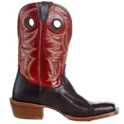 Tony Lama Men`s Arena Ronan Chocolate 11in. Crimson Cowhide Top Square Toe Boot -Western Cowboy Store SA2010 05