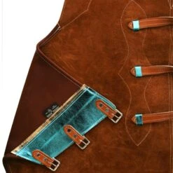 Saddle Barn Tack Brown Turquiose And Gold Rodeo Chaps -Western Cowboy Store SB27 10BTG 4
