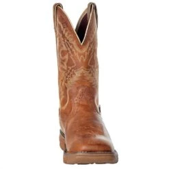 Justin Boots Women's Stampede Rush Tan Waterproof Soft Toe Work Boot -Western Cowboy Store SE4353 2
