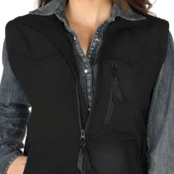 STS Ranch Wear Ladies Wear Barrier Black Vest -Western Cowboy Store STS3452M 2