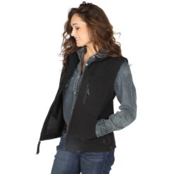 STS Ranch Wear Ladies Wear Barrier Black Vest -Western Cowboy Store STS3452M 4