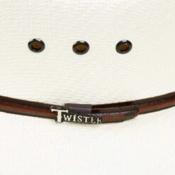 Twister 5X Natural 4in. Brim With Eyelets Straw Cowboy Hat -Western Cowboy Store T71563 4