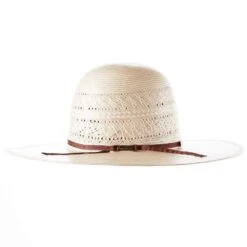 American Hats AHC TC8910 2 Cord Chocolate Band 4 1/4in. Brim Open Crown Straw Cowboy Hat -Western Cowboy Store TC8910S2CCHOC42 2