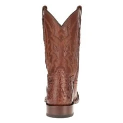 Tony Lama Men's Cognac Horn Back Caiman Square Toe Cowboy Boots 10 Tony Lama Men's Cognac Horn Back Caiman Square Toe Cowboy Boots -Western Cowboy Store TL5204 3