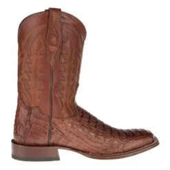 Tony Lama Men's Cognac Horn Back Caiman Square Toe Cowboy Boots 11 Tony Lama Men's Cognac Horn Back Caiman Square Toe Cowboy Boots -Western Cowboy Store TL5204 4