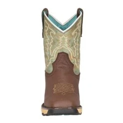 Womens Corral Chocolate Hydro Resist 8.26 Square Toe Work Boot W5002 -Western Cowboy Store W5002 2