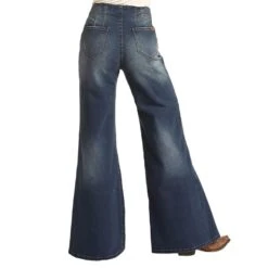 Rock & Roll Denim Women's High Rise Palazzo Flare -Western Cowboy Store WHF3529 1
